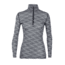 Icebreaker 200 Oasis Long Sleeve Half Zip Curve - Womens, Black/Snow, Extra Small, 104381-001-XS