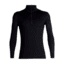 Icebreaker 200 Oasis Long Sleeve Half Zip Thermal Top - Men's, Black, Small, IB104367001S