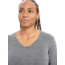 Icebreaker 200 Oasis Long Sleeve V Neck Thermal Top - Womens, Gritstone Heather, Extra Small, IB104379013XS