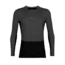 Icebreaker 200 ZoneKnit Long Sleeve Crewe Thermal Top - Mens, Jet Heather/Black/Metro Heather/Cb, Large, IB0A56HA585L