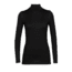 Icebreaker 260 Tech Long Sleeve Turtleneck Thermal Top - Womens, Black, Extra Small, IB0A56IF001XS