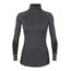 Icebreaker 261 Zone Long Sleeve Half Zip - Womens, Jet Heather/Black/Snow, Small, 104394-001-S