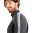 Icebreaker 260 ZoneKnit Long Sleeve Half Zip Thermal Top - Mens, Jet Heather/Black/Metro Heather/Cb, Small, IB0A56HF585S