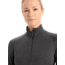 Icebreaker 260 ZoneKnit Long Sleeve Half Zip Thermal Top - Womens, Jet Heather/Black/Metro Heather/Cb, Large, IB0A56HI585L