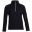 Icebreaker Compass Long Sleeve Half Zip - Kids'-Black/Balsam-12