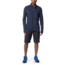 Compass Long Sleeve Zip - Mens -Fathom Heather/Cyan-X-Large