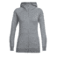 Icebreaker Crush Long Sleeve Zip Hood - Women's, Gritstone Heather, Large, 104093001L