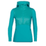 Icebreaker Descender Hybrid Long Sleeve Half Zip Hood - Womens, Arctic Teal/Kingfisher, Large, 104281-401-L