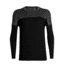 Icebreaker Kinetica Long Sleeve Crewe - Mens, Black/Black HTHR, Medium, 104585001M
