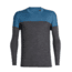 Icebreaker Kinetica Long Sleeve Crewe - Mens, Midnight Navy Hthr/Thunder, Medium, 104585401M