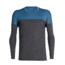 Icebreaker Kinetica Long Sleeve Crewe - Mens, Midnight Navy Hthr/Thunder, Medium, 104585401M