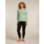 Icebreaker Merino 200 Oasis Long Sleeve Crew Thermal Top - Womens, Seaglass, Large, IB1043750GZL
