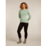 Icebreaker Merino 200 Oasis Long Sleeve Crew Thermal Top - Womens, Seaglass, Large, IB1043750GZL