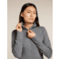 Icebreaker Merino 200 Oasis Long Sleeve Half Zip Thermal Top - Womens, Gritstone HTHR, Large, IBB04380013L