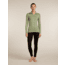 Icebreaker Merino 260 Tech Long Sleeve Half Zip Thermal Top - Womens, Lichen, Large, IBB04390A74L