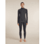 Icebreaker Merino 260 ZoneKnit Long Sleeve Half Zip Thermal Top - Womens, Jet HTHR, Large, IB0A57CM011L