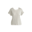 Icebreaker Merino Drayden Reversible SS Top Stripe - Womens, Ecru Heather/Glazen/S, Large, IB0A56ZWB78L