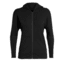 Icebreaker Momentum Long Sleeve Zip Hood - Womens, Black, Small, 104670001S