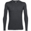 Icebreaker Oasis Long Sleeve Crew Top - Men's-Gritstone Heather-X-Large