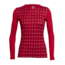 Icebreaker Oasis Long Sleeve Crew Top - Women's-Align Oxblood/Snow-Large