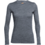 Icebreaker Oasis Long Sleeve Crew Top - Women's-Gritstone Heather-Large