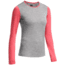 Icebreaker Oasis Long Sleeve Crew Top - Women's-Metro Heather/Grapefriut-X-Large