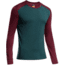 Oasis Long Sleeve Crewe Top - Mens-Nori Heather/Redwood-Large