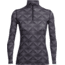Icebreaker Oasis Long Sleeve Half Zip Diamond Line - Women's-Blizzard Heather/Black-X-Small