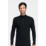 Icebreaker Oasis Long Sleeve Half Zip Top - Mens-Black-Large