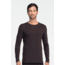 Icebreaker Oasis Long Sleeve Striped Crew Top - Men's-Walnut Overdye-Large