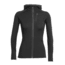 Icebreaker Quantum Long Sleeve Zip Hood, Black/Black/Black, XL, 101466001XL
