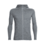 Icebreaker Quantum Long Sleeve Zip Hood, Gritstone Hthr, S, 103872002S