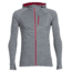 Icebreaker Quantum Long Sleeve Zip Hood Jacket - Men's-Gritstone Hetaher/Oxblood-Large