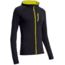 Icebreaker Quantum Long Sleeve Zip Hood Jacket - Mens-Carbon/Chartreuse/Chartreuse-Large