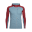 Icebreaker Quantum Long Sleeve Zip Hood, Vapour/Vintage Red, 2XL, 103872003XXL