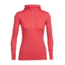 Icebreaker Rush Long Sleeve Half Zip Hood, Poppy Red, L, 103815602L