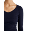 Icebreaker Siren Long Sleeve SweeTheart Top - Womens, Midnight Navy, Extra Small, IB103194423XS