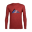 Icebreaker Tech Lite Long Sleeve Crewe Seven Summit Stack, Vintage Red, L, 104121601L