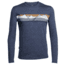 Icebreaker Tech Lite Long Sleeve Crewe South Alps - Men's-Fathom Heather-Small