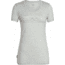 Icebreaker Tech Lite Short Sleeve Low Crewe - Womens, Blizzard HTHR, Small, 104602001S