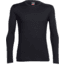 Icebreaker Tech Long Sleeve Crew Top - Men's-Black/Black/Black-Large