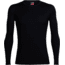 Icebreaker Tech Long Sleeve Crew Top - Men's-Black/Black-X-Large