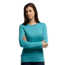 Icebreaker Tech Top Long Sleeve Crew - Women's-Stripe Glacier-Medium