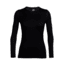 Icebreaker Tech Top Long Sleeve Crewe, Black, XL, 104037001XL