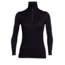 Icebreaker Tech Top Long Sleeve Half Zip, Black, L, 104038001L
