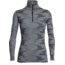 Icebreaker Vertex Long Sleeve Half Zip Flurry - Women's-Blizzard Heather/Jet Heather-Small