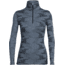 Icebreaker Vertex Long Sleeve Half Zip Flurry - Women's-Ice Blue/Jet Heather-Large