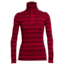Icebreaker Vertex Long Sleeve Half Zip - Women's-Icon Fairisle Oxblood/Jet Heather-Small