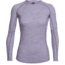 Icebreaker Zone Long Sleeve Crew - Women's-Silk Heather/Eggplant-Medium