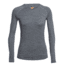 Icebreaker Zone Long Sleeve Crewe, Gritstone Hthr/Snow, XL, 102570002XL